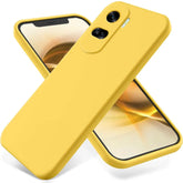 Keltainen lite silikonikuori Honor 90 Lite -puhelimelle, kaksoiskameraleikkaukset